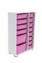 Hanah Home Armario Multiusos Blanco y Rosa
